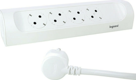 Legrand Corner Power Strip 4 Sockets with 1m Cable