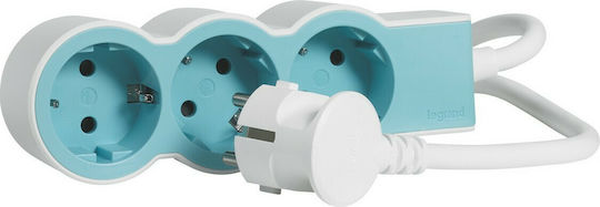 Legrand Power Strip 3 Positions with Cable 1.5m Blue