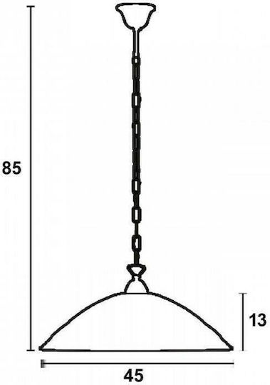 ArkoLight Pendant Light Honey with Socket E27 45x134x45cm
