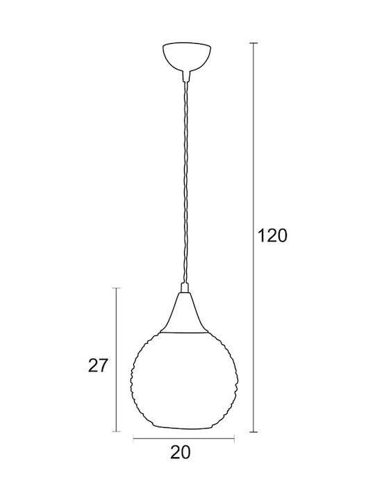 ArkoLight Lustră Negru cu Dulie E27 20cm.