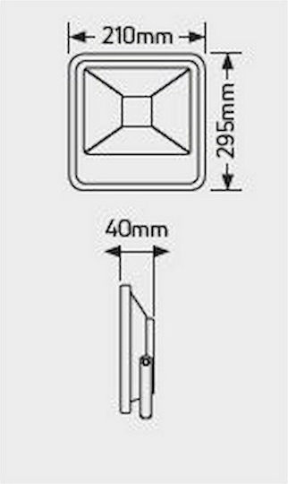 Geyer Rezistent la apă Proiector LED 30W Alb Rece 6400K IP65