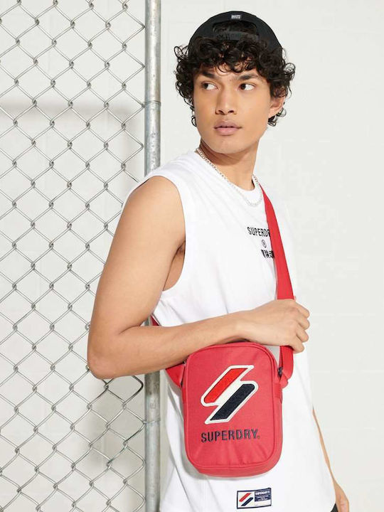 Superdry Sportstyle Side Herrentasche Schulter / Crossbody Rot Superdry Sportstyle Side Herrentasche Schulter / Crossbody Rot