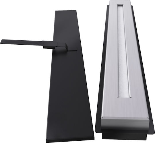Kratki X-Ray Tuv Επιτοίχιο Τζάκι Βιοαιθανόλης Εσωτερικού Χώρου Μαύρο 100x30x50cm