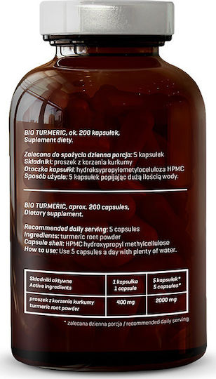 Diet-Food Bio Turmeric Root 400mg 200 κάψουλες