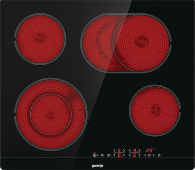 Gorenje ECT643SYB Autonomous Cooktop with Ceramic Burners and Locking Function 59.5x52cm