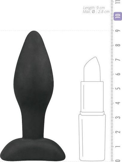 Easytoys Small Silicone Buttplug Анална тапа Small Black 9см