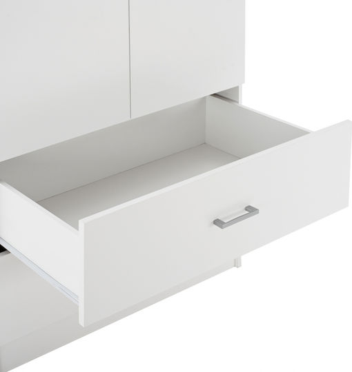 Reina Δίφυλλη Ντουλάπα Λευκό 80x42.5x180.5cm