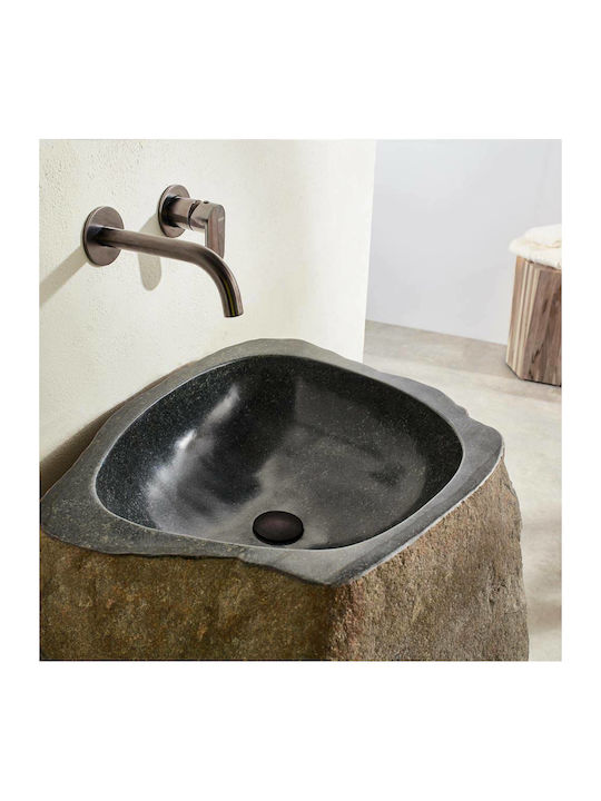 Fossil Vero Riverstone Floor Sink Stone 60x45x90cm Black