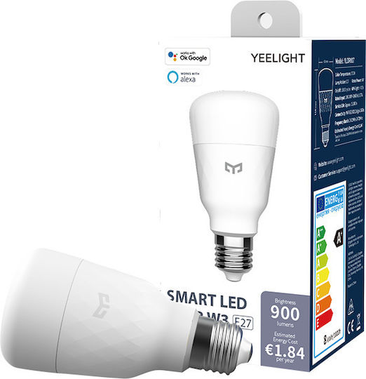 Yeelight W3 Smart LED Bulb 8W for Socket E27 Warm White 900lm Dimmable