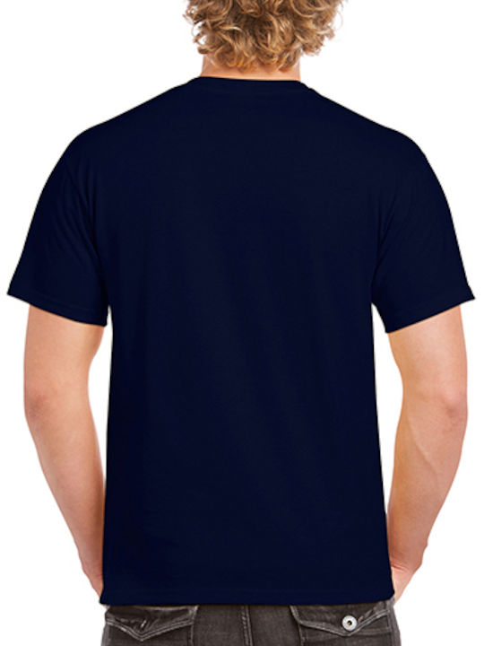 Gildan Ανδρικό Διαφημιστικό T-shirt Κοντομάνικο σε Navy Μπλε Χρώμα