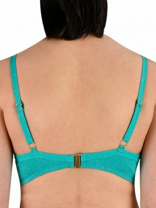 Bluepoint Underwire Bikini Bra with Adjustable Straps Turquoise