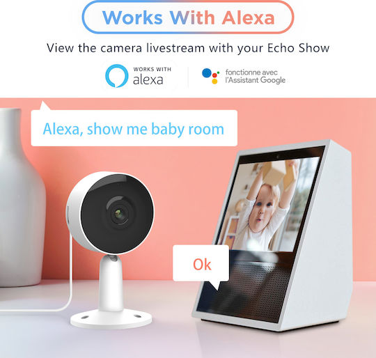 Laxihub M4-TY IP Камера за наблюдение Wi-Fi Full HD 1080p с Двупосочна Комуникация и Обектив 3.6мм