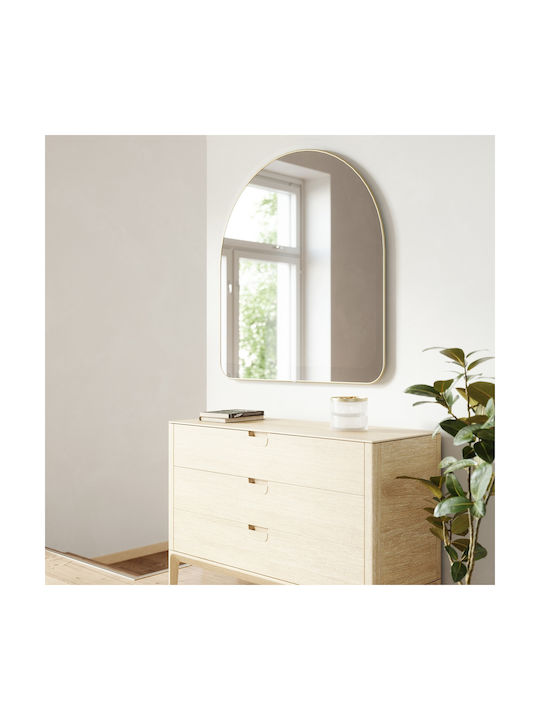Umbra Hubba Oglindă de Perete cu Auriu Ramă din Metalic 92x87cm 1buc