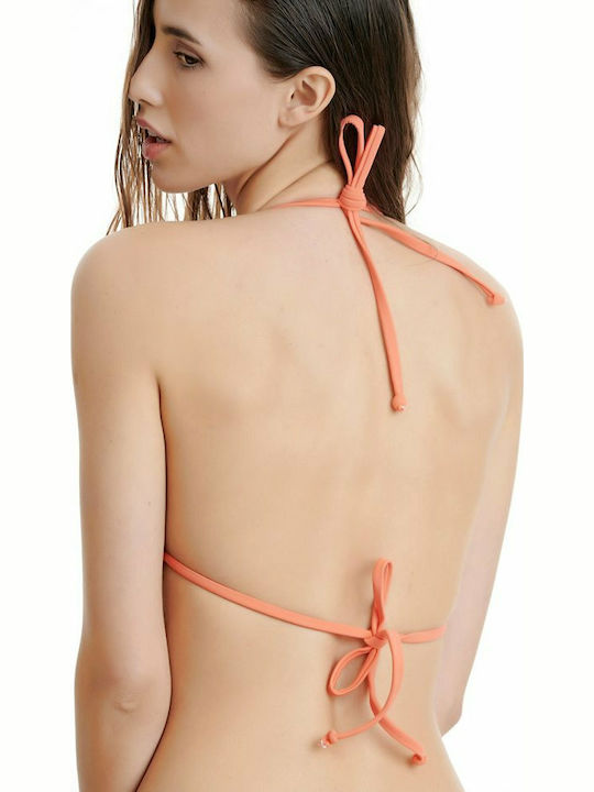 BodyTalk Triangle Bikini Top 1211-909048 with Adjustable Straps Red Striped