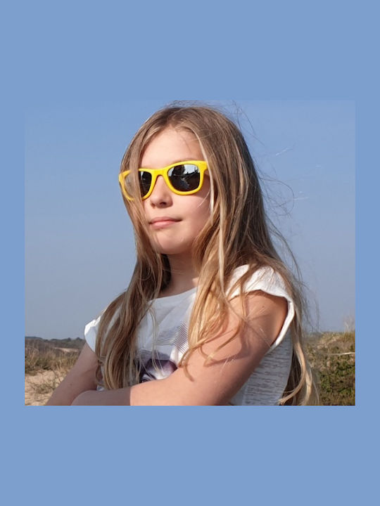 Koolsun Wave 1-5 Years Unbreakable Baby Sunglasses with Mirror Lenses Yellow for 1-5 Years