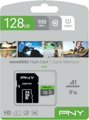 PNY Elite microSDXC 128GB Class 10 U1 UHS-I with Adapter