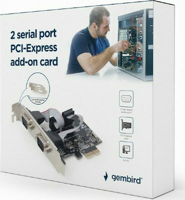 Gembird Card de control PCI cu 2 porturi RS232 DB9 Serial