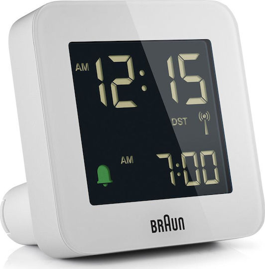 Braun BC09W-DCF Επιτραπέζιο Ψηφιακό Ρολόι με Ξυπνητήρι & Ραδιόφωνο Λευκό 67019
