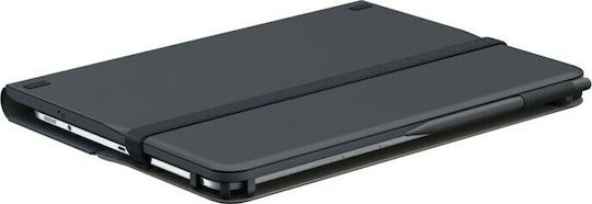 Logitech Flip Cover cu Tastatură în Engleză Marea Britanie Negra (Universal 9-10.1" - Universal 9-10.1") 920-008341