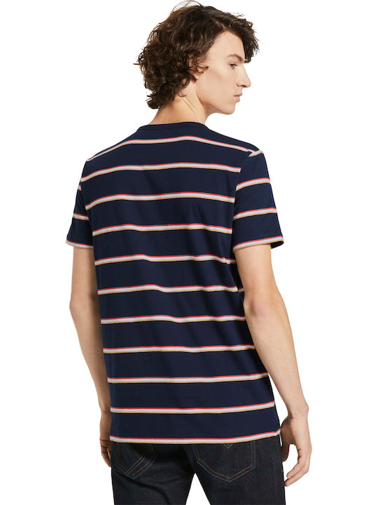 Tom Tailor Men's Short Sleeve T-shirt Navy Blue