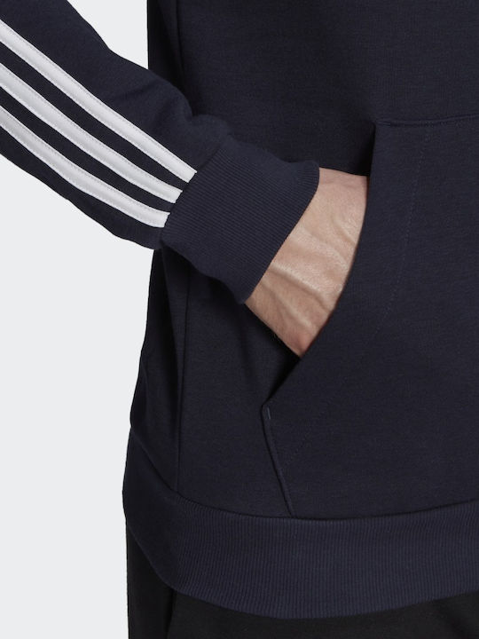 Essentials 3-Stripes Φούτερ με Κουκούλα Legend Ink