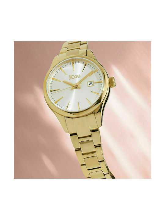 Jcou Aphrodite Watch with Gold Metal Bracelet