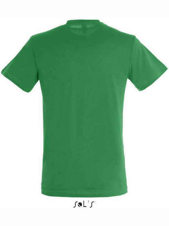 Sol's Regent Ανδρικό Διαφημιστικό T-shirt Κοντομάνικο σε Πράσινο Χρώμα