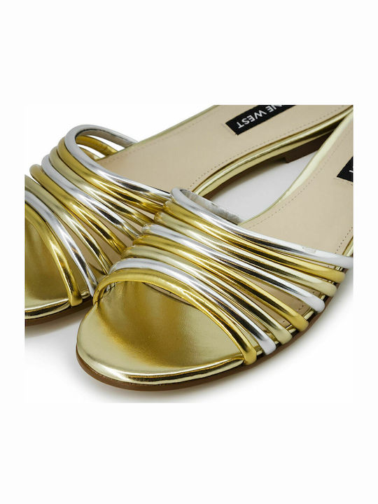 Links3 Women's Flat Sandals in Gold Color
