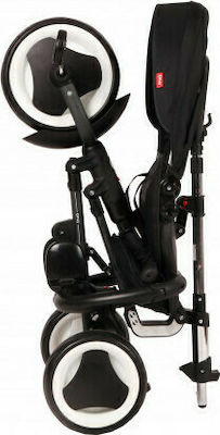 Q Play Παιδικό Τρίκυκλο Ποδήλατο Πτυσσόμενο με Air Wheels, Σκίαστρο, Χειρολαβή Γονέα & Αποθηκευτικό Χώρο Rito Air για 10+ Μηνών Μαύρο