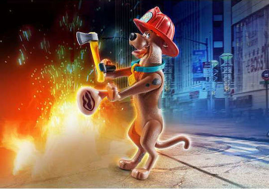 Playmobil Scooby-Doo Collectible Firefighter Figure for 5-12 years old