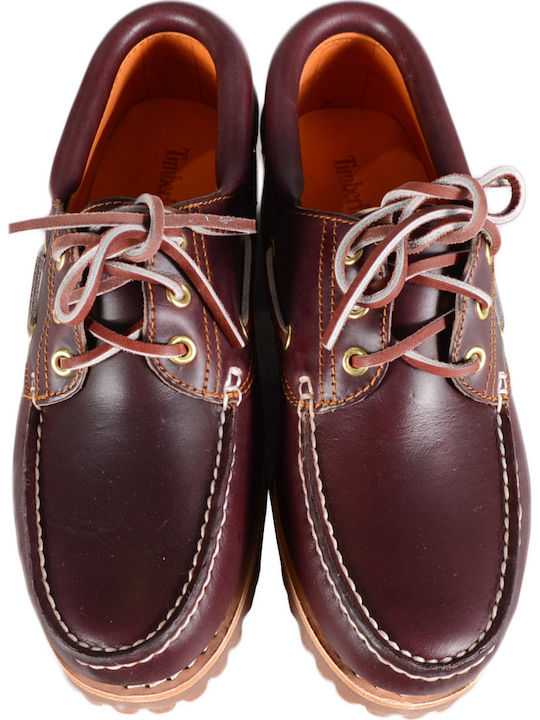 Δερμάτινα Ανδρικά Boat Shoes σε Μπορντό Χρώμα