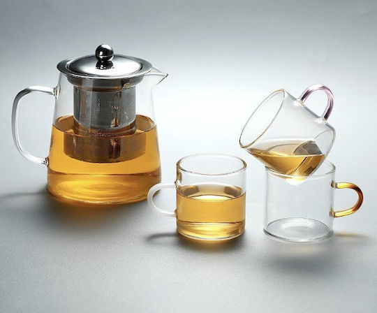 Σετ Τσαγιού με Φίλτρο Γυάλινο 950ml 5τμχ