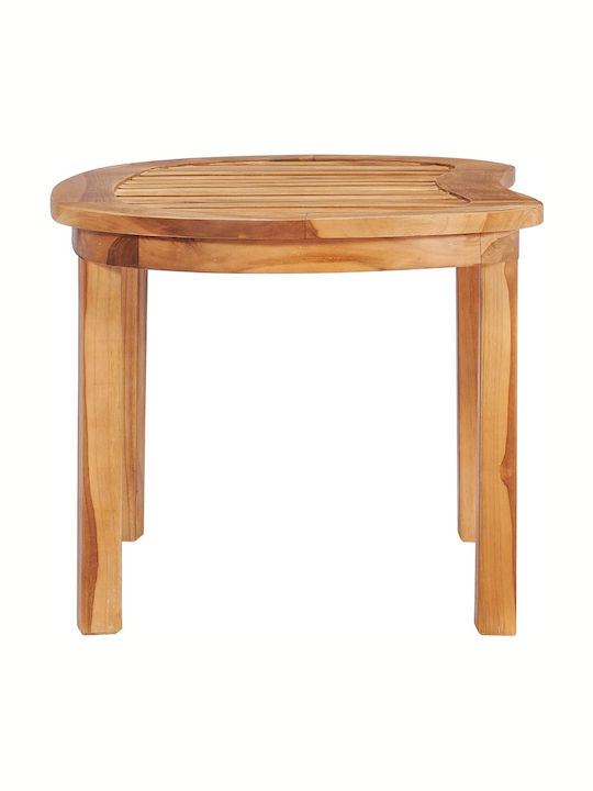 Sitting Room Table for Small Outdoor Spaces from Teak 90x50x45cm