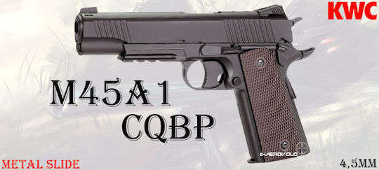 KWC Αεροβόλο Πιστόλι CO2 M45 CQBP Μεταλλικό 4.5mm