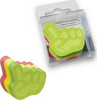 Hand Post-it Notes Pad 225 Sheets Multicolour 5x5cm