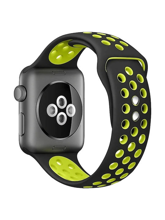 Crong Duo Sport Strap Silicone with Pin Yellow (Apple Watch 38/40/41/42mm) CRG-40DSB-YLW