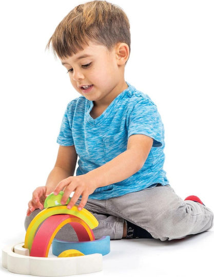 Tender Leaf Toys Shape Sorting Toy Wooden 3D Rainbow made of Fabric for 18++ Months