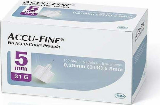 Roche Accu-Fine Insulin Needles 31G x 5mm 100pcs