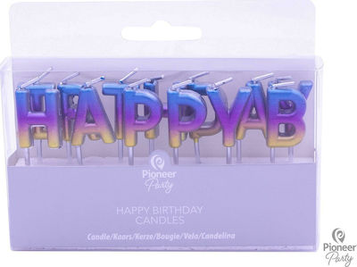 Party Κεριά Happy Birthday Set Rainbow Ombre