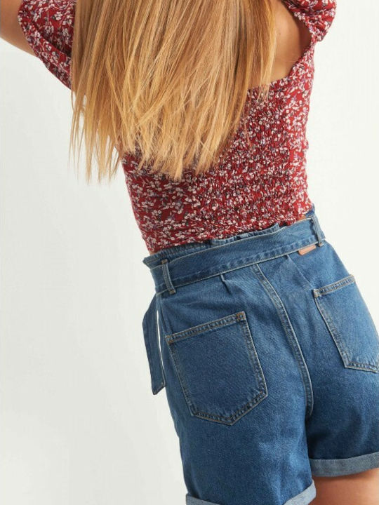 Women's Jean High-waisted Shorts Blue