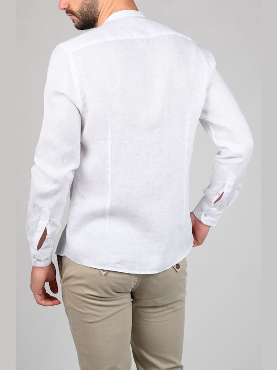 Sseinse CE643SS Men's Shirt Long Sleeve Linen White