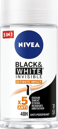 Nivea Black & White Invisible Ultimate Impact Anti-Perspirant Deodorant 48h in Roll-On 50ml