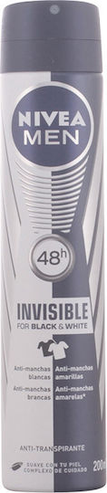 Nivea Men Invisible for Black & White 48h Anti-transpirant Αποσμητικό 48h σε Spray 200ml