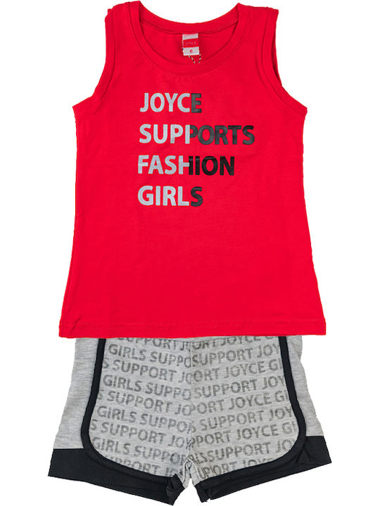 Joyce Kids Set with Shorts Summer 2pcs Red