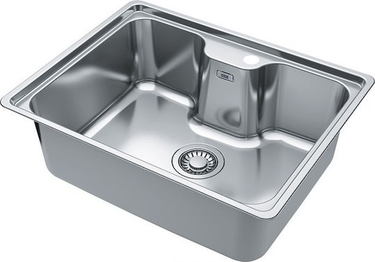 Franke Bell BCX 610-61 Ένθετος Νεροχύτης Inox Σατινέ Μ61xΠ48cm Ασημί