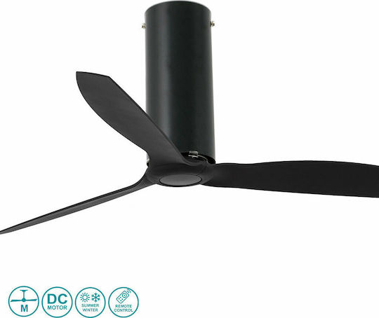 Faro Barcelona Tube Fan M Ceiling Fan 128cm Matt Black