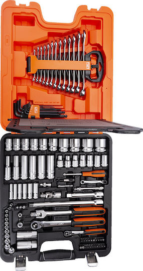Bahco Ratschen- & Steckschlüssel-Sets 1\2" & 1\4" 103Stück
