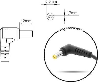 Mitsu Laptop Charger 45W 19V 2.37A for Acer with Detachable Power Cord