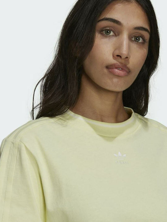 Summer Mini Athletic T-Shirt Short Sleeve Dress Haze Yellow