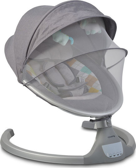 Cangaroo Elektrisch Baby Relax iSwing mit Musik Light Grey für Kind bis 9kg